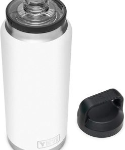 YETI Rambler Bouteille isotherme en acier inoxydable avec bouchon Chug - 1 027 ml - Blanc