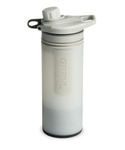 GRAYL GeoPress 710 ml Filtre à eau pour l'extérieur Eau potable I Élimine 99,99% de toutes les bactéries et virus I Parfait pour le camping, la survie et les voyages (Peak White)