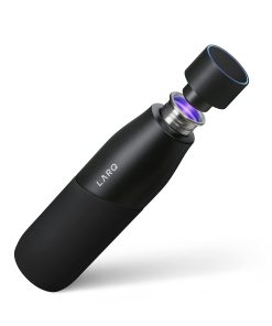 LARQ Movement PureVis 950ml – Gourde UV auto-nettoyante en acier inoxydable avec housse en silicone | Légère, antichoc, garde l’eau fraîche | Sport, course, plein air, Black/Onyx
